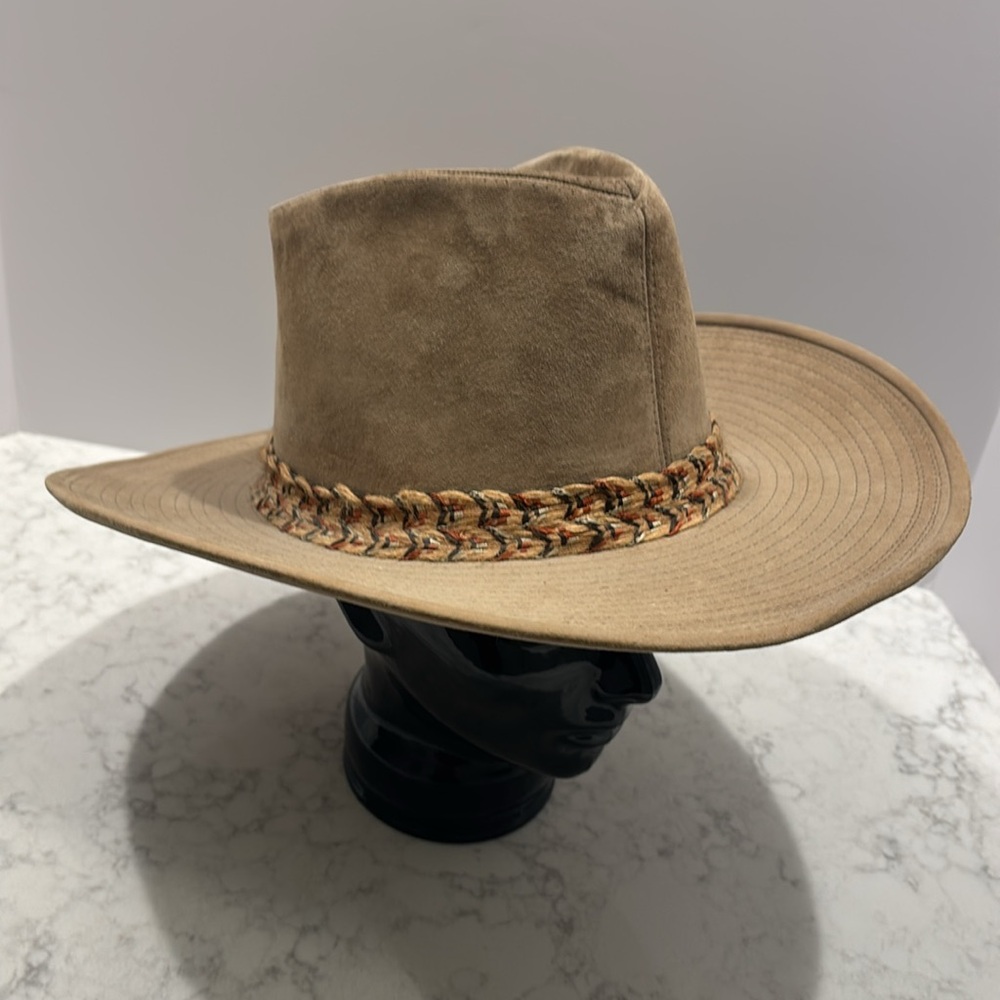 Resistol Self-Conforming Tan Feather Western Cowboy Hat size 7 1/8‎ - Picture 6 of 14